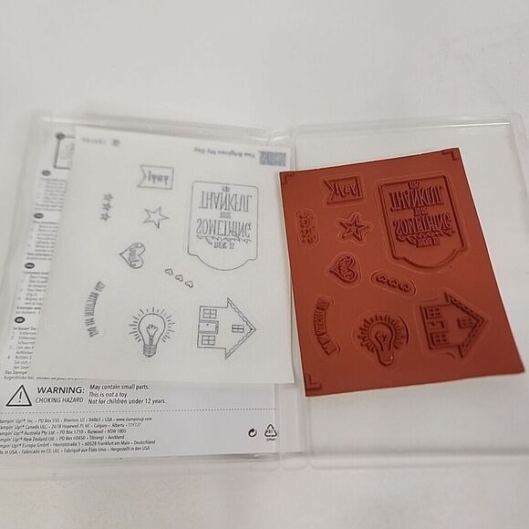 Stampin' Up! Stamp Set YOU BRIGHTEN MY DAY Set of 9 139106 Thankful Star Heart - Picture 4 of 4